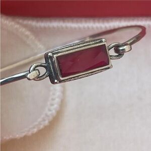 James Avery Red Ruby hook on bracelet